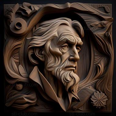 3D model John Whitcomb American artist (STL)